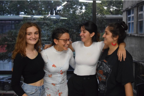 Sofía Trujillo, Karina Obando, Paola Rojas y Carolina Cortés, integrantes de la Comisión. …